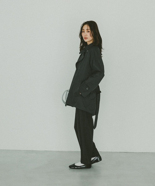 GLOBAL WORK（グローバルワーク）の「お手入れラクラクセットアップ/ストレートパンツ/600999（その他パンツ・レディース・グレイッシュベージュ/ブラック/ベージュ系その他/ネイビー/ブラウン・X-SMALL/LARGE/MEDIUM/SMALL）」の7枚目の写真