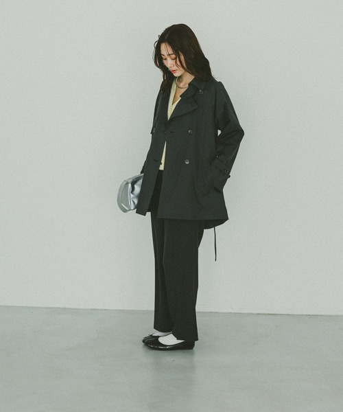 GLOBAL WORK（グローバルワーク）の「お手入れラクラクセットアップ/ストレートパンツ/600999（その他パンツ・レディース・グレイッシュベージュ/ブラック/ベージュ系その他/ネイビー/ブラウン・X-SMALL/LARGE/MEDIUM/SMALL）」の8枚目の写真