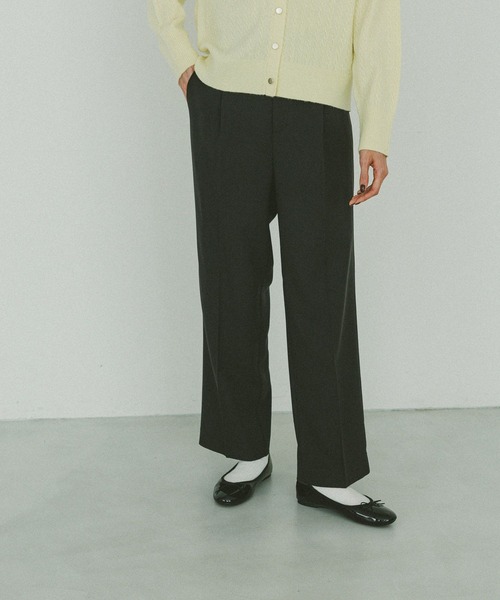 GLOBAL WORK（グローバルワーク）の「お手入れラクラクセットアップ/ストレートパンツ/600999（その他パンツ・レディース・グレイッシュベージュ/ブラック/ベージュ系その他/ネイビー/ブラウン・X-SMALL/LARGE/MEDIUM/SMALL）」の10枚目の写真