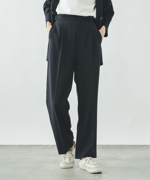 GLOBAL WORK（グローバルワーク）の「お手入れラクラクセットアップ/ストレートパンツ/600999（その他パンツ・レディース・グレイッシュベージュ/ブラック/ベージュ系その他/ネイビー/ブラウン・X-SMALL/LARGE/MEDIUM/SMALL）」の22枚目の写真