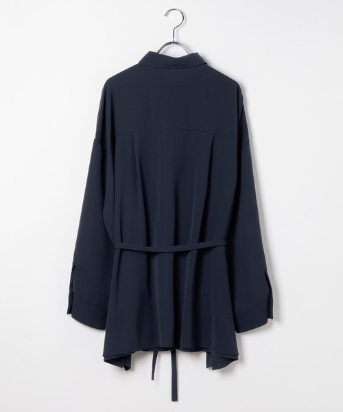 LEPSIM（レプシィム）の「マルメリウエストリボン長袖シャツ　633064（シャツ/ブラウス・レディース・ネイビー/カーキブラウン/ブラック/アイボリー・FREE）」の5枚目の写真