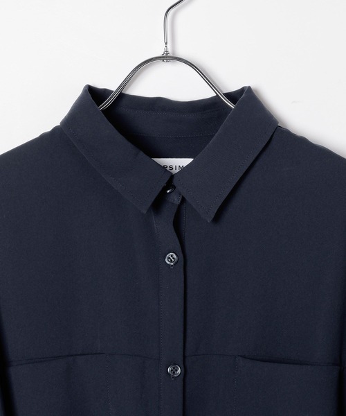 LEPSIM（レプシィム）の「マルメリウエストリボン長袖シャツ　633064（シャツ/ブラウス・レディース・ネイビー/カーキブラウン/ブラック/アイボリー・FREE）」の6枚目の写真