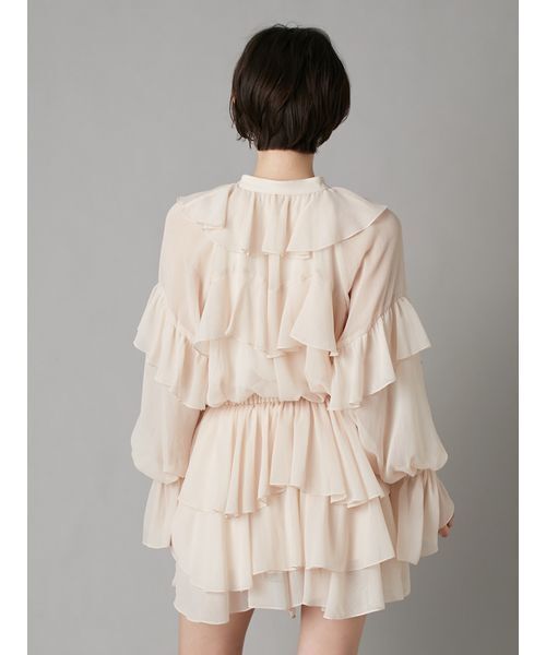 LILY BROWN（リリーブラウン）の「ドレープフリルセットアップ（ワンピース・レディース・ピンクベージュ/ミント/モカ・F）」の9枚目の写真