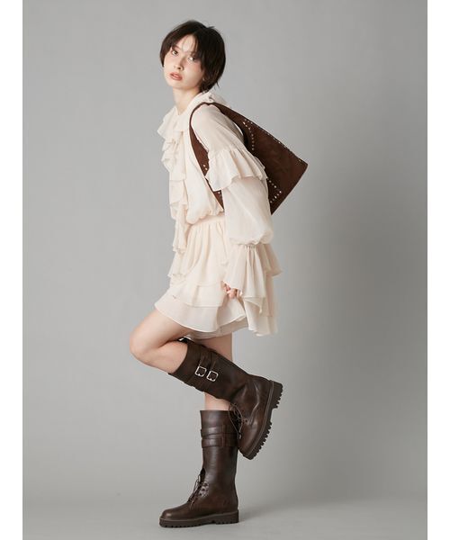 LILY BROWN（リリーブラウン）の「ドレープフリルセットアップ（ワンピース・レディース・ピンクベージュ/ミント/モカ・F）」の17枚目の写真