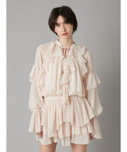 LILY BROWN（リリーブラウン）の「ドレープフリルセットアップ（ワンピース・レディース・ピンクベージュ/ミント/モカ・F）」の21枚目の写真