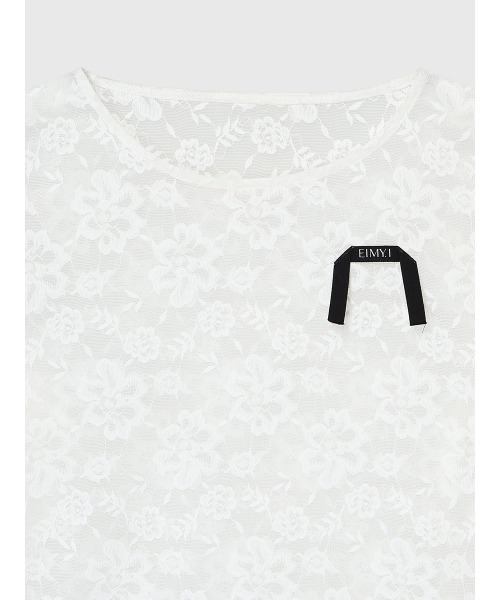 EIMY ISTOIRE(エイミーイストワール)の「ロゴテープレーストップス(Tシャツ/カットソー・レディース・ブラック/ホワイト・F)」の15枚目の写真