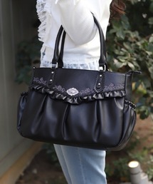 axes femme（アクシーズファム）の「ローズ刺繍フリルＡ４トート（トートバッグ）」