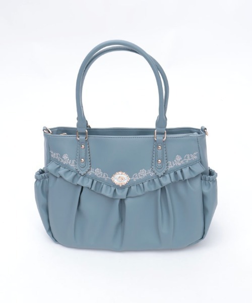 axes femme（アクシーズファム）の「ローズ刺繍フリルＡ４トート（トートバッグ・レディース・ブラック/ピンク/ブルー・FREE）」の14枚目の写真