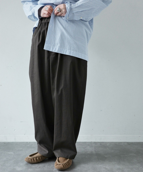 JOURNAL STANDARD LUXE(ジャーナルスタンダード ラックス)の「ラミートロピカル イージーパンツ(その他パンツ・レディース・ブラウン系その他/ブラック・FREE)」の1枚目の写真