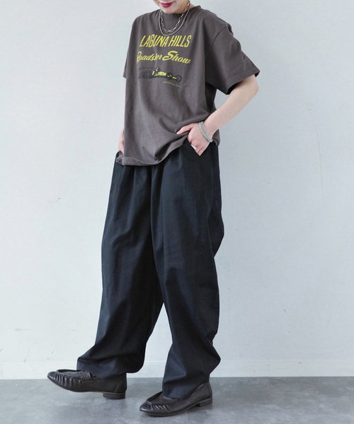 JOURNAL STANDARD LUXE(ジャーナルスタンダード ラックス)の「ラミートロピカル イージーパンツ(その他パンツ・レディース・ブラウン系その他/ブラック・FREE)」の3枚目の写真