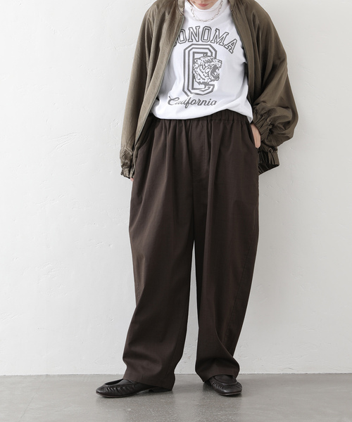 JOURNAL STANDARD LUXE(ジャーナルスタンダード ラックス)の「ラミートロピカル イージーパンツ(その他パンツ・レディース・ブラウン系その他/ブラック・FREE)」の14枚目の写真