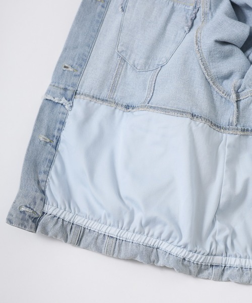 Floran（フローラン）の「デニムツイルブルゾン（デニムジャケット・レディース・ブルー/ライトブルー・FREE）」の8枚目の写真