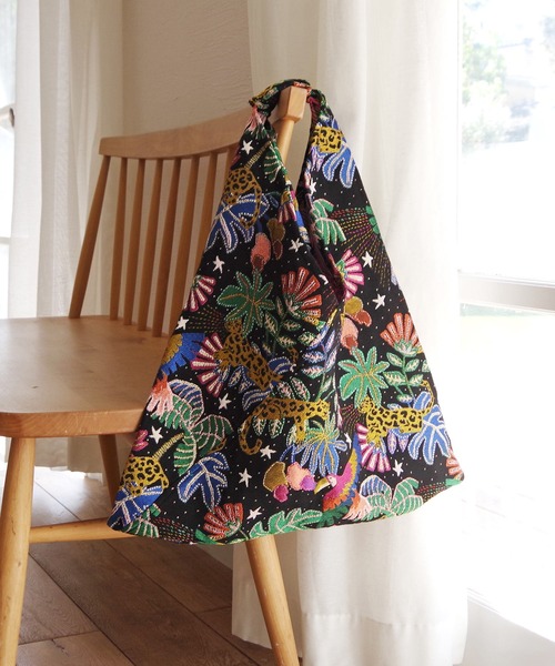 Erwan L(アルワンエル)の「Erwan L(アルワンエル) / エンベロープバッグ Envelop bag EL-25011 フランス製(トートバッグ・レディース・ブラックミックス/レオパード/ライトグレー/ブラック×ホワイト/マルチ/ライトブルー/ネイビー×ホワイト・FREE)」の16枚目の写真