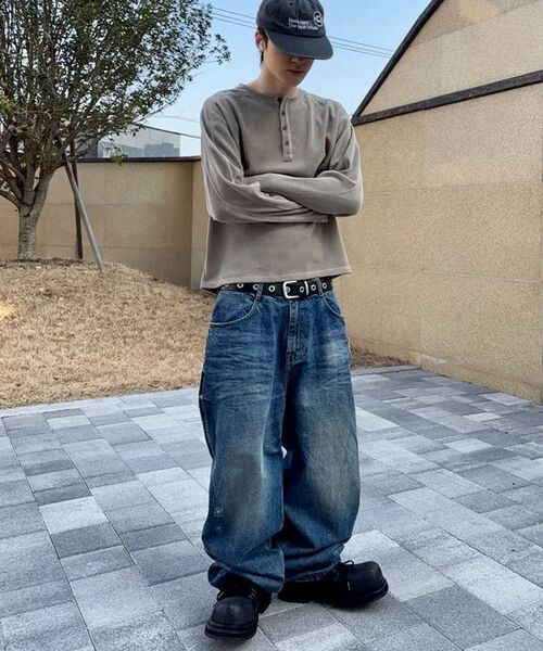 P.IN.O（ピインオ）の「ヴィンテージワッフルヘンリーネックロングスリーブ - クリーム（Tシャツ/カットソー・メンズ・その他・MEDIUM/LARGE）」の5枚目の写真