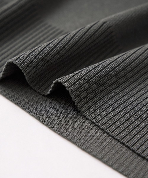 VIS（ビス）の「ダブルカラーポロトップス/イージーケア・WEB限定カラー（ニット/セーター・レディース・チャコールグレー/キャメル/グレー/ベージュ・FREE）」の18枚目の写真