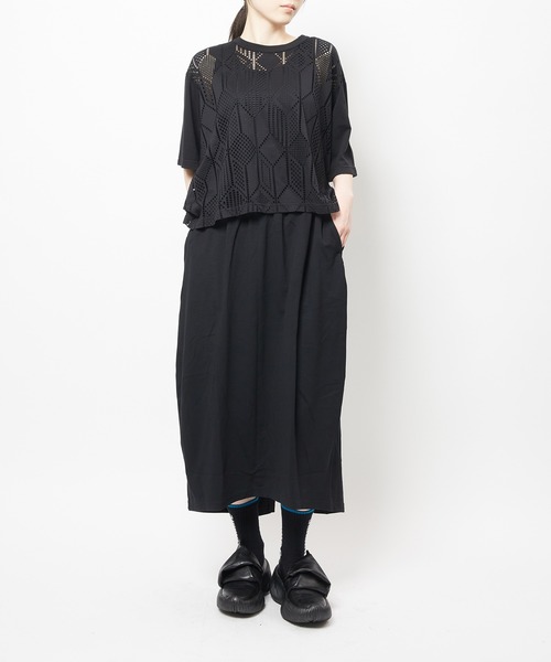 gomme（ゴム）の「コクーンポンチスカート（スカート・レディース・ブラック・MEDIUM）」の2枚目の写真