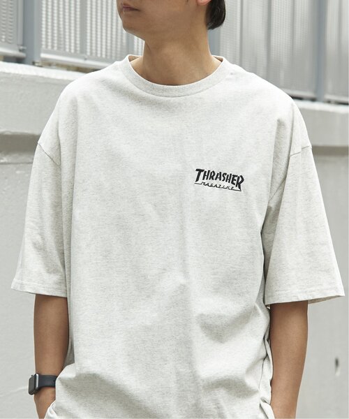 VENCEEXCHANGE(ヴァンスエクスチェンジ)の「THRASHER スラッシャー ワンポイント刺繍Tシャツ(Tシャツ/カットソー・メンズ・グレー/ブラック/ホワイト・L/LL/M)」の9枚目の写真