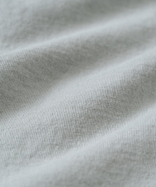 quadro（クオドロ）の「BDドライ度詰め天竺布帛コンビ衿付きP/O（Tシャツ/カットソー・メンズ・グレー/ダークネイビー/キナリ・LARGE/MEDIUM）」の19枚目の写真