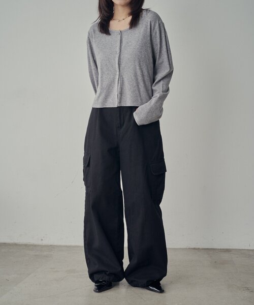 goocy（グーシー）の「デニムカーゴパンツ（デニムパンツ・レディース・ブラック/ブルー/ネイビー・MEDIUM/SMALL）」の5枚目の写真