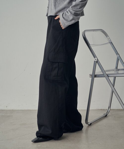 goocy（グーシー）の「デニムカーゴパンツ（デニムパンツ・レディース・ブラック/ブルー/ネイビー・MEDIUM/SMALL）」の6枚目の写真