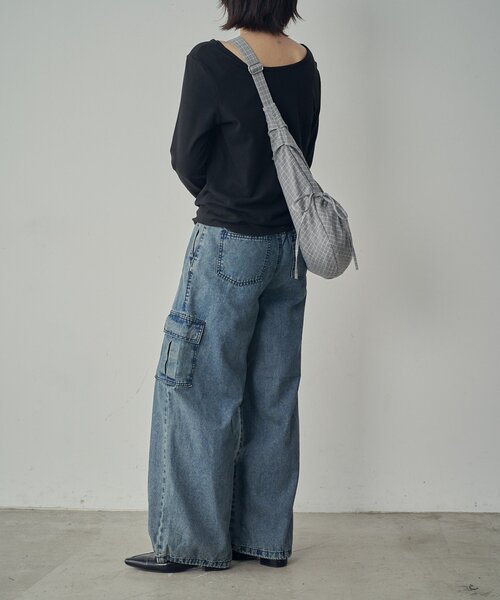 goocy（グーシー）の「デニムカーゴパンツ（デニムパンツ・レディース・ブラック/ブルー/ネイビー・MEDIUM/SMALL）」の14枚目の写真