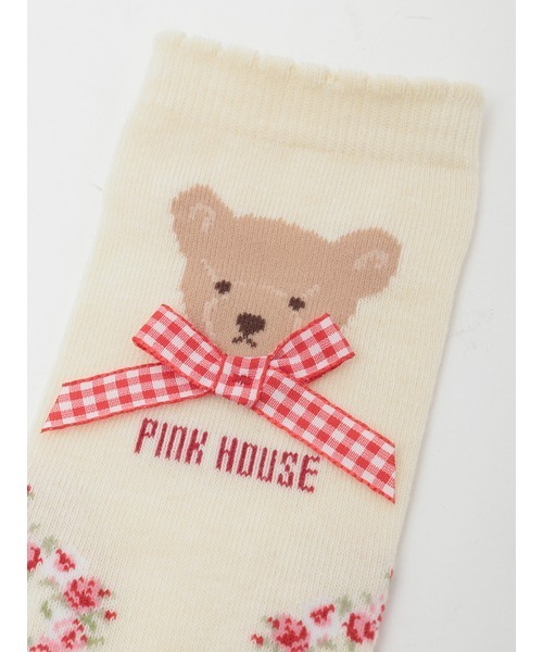 PINK HOUSE（ピンクハウス）の「テディローズモチーフソックス（ソックス/靴下・レディース・ラベンダー/ピンク/スカイブルー/ブラック/アイボリー・フリー）」の13枚目の写真