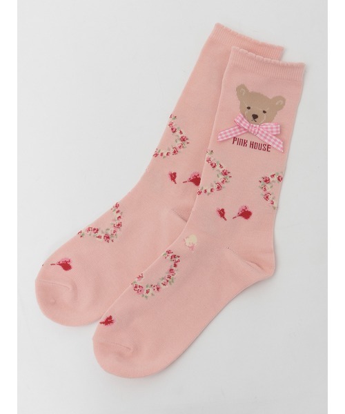 PINK HOUSE（ピンクハウス）の「テディローズモチーフソックス（ソックス/靴下・レディース・ラベンダー/ピンク/スカイブルー/ブラック/アイボリー・フリー）」の8枚目の写真