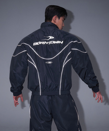 BORN TO WIN（ボーントゥウィン）の「WOVEN PIPING TRACK JACKET [NAVY]（その他アウター）」