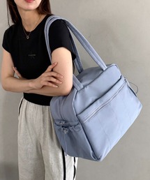 多収納スクエア型マザーズバッグ トラベルバッグ パステルカラー展開 ボストンバッグ