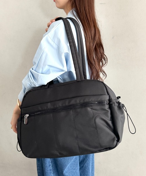 MYMOOD.（マイムード）の「多収納スクエア型マザーズバッグ トラベルバッグ パステルカラー展開 ボストンバッグ（ボストンバッグ・レディース・ブルー/アイボリー/ブラック/グリーン/ピンク/ベージュ・FREE）」の19枚目の写真