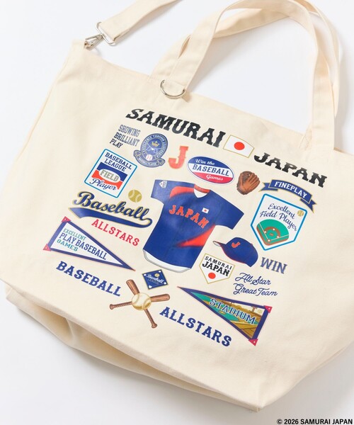 FREAK'S STORE(フリークスストア)の「SAMURAI JAPAN×FREAK’S STORE 別注 CANVAS TOTE BAG(トートバッグ・メンズ・ナチュラル/ブラック・ONE SIZE)」の6枚目の写真