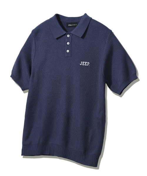 JEEP(ジープ)の「WAVY ワッフルカラー半袖ニット (JQ5KTU011DL)(ニット/セーター・レディース・その他・SMALL/MEDIUM/LARGE/X-LARGE)」の1枚目の写真