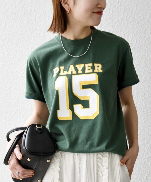 SHIPS any（シップス エニィ）の「GULFCOAST SPORTSWEAR:〈洗濯機可能〉ヴィンテージ ライク グラフィック TEE（Tシャツ/カットソー・レディース・ホワイト/ライトグレー/ブラウン/グリーン/ネイビー・ONE SIZE）」の4枚目の写真