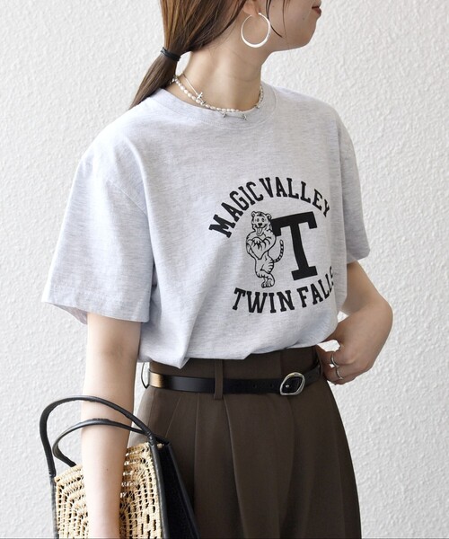 SHIPS any（シップス エニィ）の「GULFCOAST SPORTSWEAR:〈洗濯機可能〉ヴィンテージ ライク グラフィック TEE（Tシャツ/カットソー・レディース・ホワイト/ライトグレー/ブラウン/グリーン/ネイビー・ONE SIZE）」の15枚目の写真