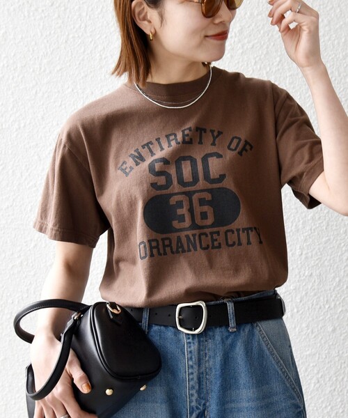 SHIPS any（シップス エニィ）の「GULFCOAST SPORTSWEAR:〈洗濯機可能〉ヴィンテージ ライク グラフィック TEE（Tシャツ/カットソー・レディース・ホワイト/ライトグレー/ブラウン/グリーン/ネイビー・ONE SIZE）」の22枚目の写真