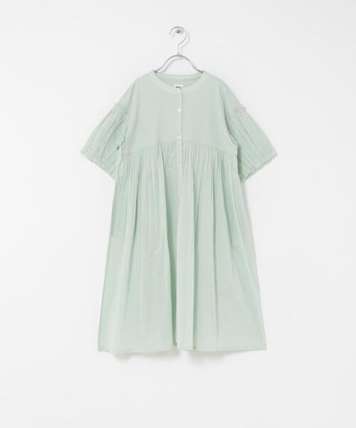 URBAN RESEARCH DOORS（アーバンリサーチドアーズ）の「『親子リンク』『150サイズ』コットンボイルパフスリーブワンピース(KIDS)（ワンピース・キッズ・ミント/イエロー・150）」の2枚目の写真