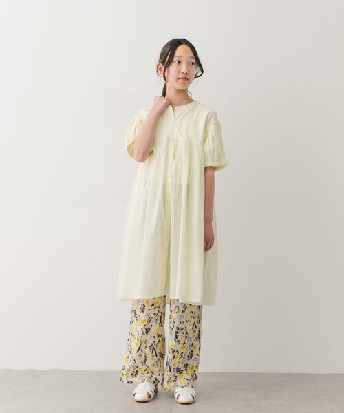 URBAN RESEARCH DOORS（アーバンリサーチドアーズ）の「『親子リンク』『150サイズ』コットンボイルパフスリーブワンピース(KIDS)（ワンピース・キッズ・ミント/イエロー・150）」の4枚目の写真