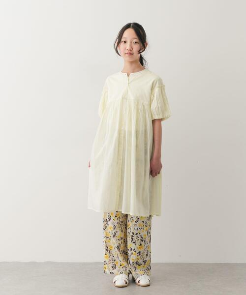 URBAN RESEARCH DOORS（アーバンリサーチドアーズ）の「『親子リンク』『150サイズ』コットンボイルパフスリーブワンピース(KIDS)（ワンピース・キッズ・ミント/イエロー・150）」の6枚目の写真