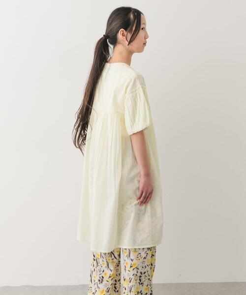 URBAN RESEARCH DOORS（アーバンリサーチドアーズ）の「『親子リンク』『150サイズ』コットンボイルパフスリーブワンピース(KIDS)（ワンピース・キッズ・ミント/イエロー・150）」の7枚目の写真
