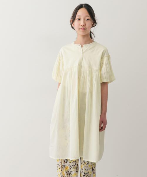 URBAN RESEARCH DOORS（アーバンリサーチドアーズ）の「『親子リンク』『150サイズ』コットンボイルパフスリーブワンピース(KIDS)（ワンピース・キッズ・ミント/イエロー・150）」の8枚目の写真