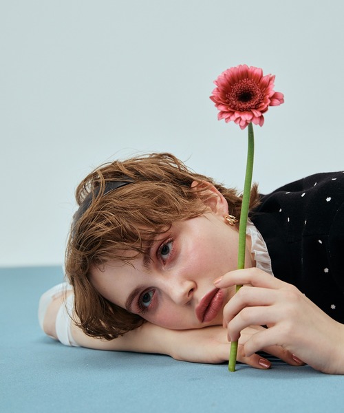 EIMY ISTOIRE（エイミーイストワール）の「DOT アタッチドハーフスリーブカーディガン（カーディガン/ボレロ・レディース・ブラック/ホワイト・F）」の12枚目の写真