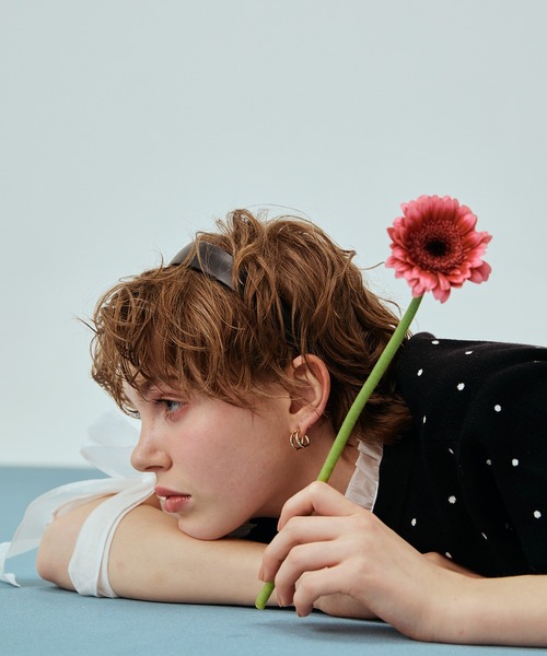 EIMY ISTOIRE（エイミーイストワール）の「DOT アタッチドハーフスリーブカーディガン（カーディガン/ボレロ・レディース・ブラック/ホワイト・F）」の13枚目の写真