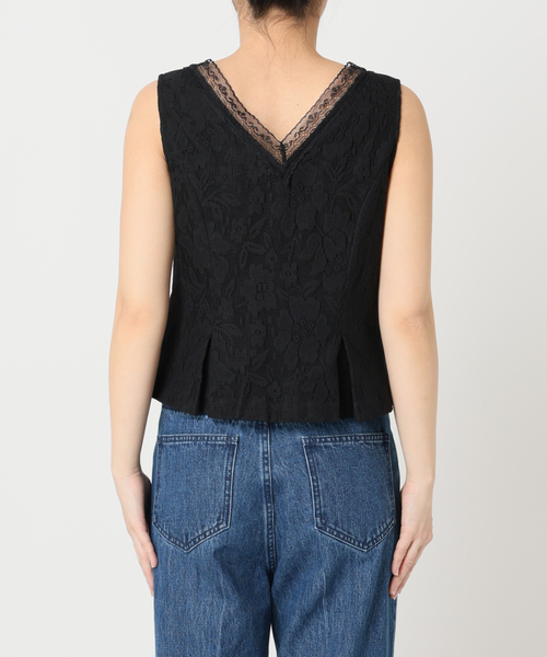 U by SPICK&SPAN(ユーバイスピックアンドスパン)の「メッシュレースタンクブラウス(シャツ/ブラウス・レディース・ホワイト/ブラック・FREE)」の14枚目の写真