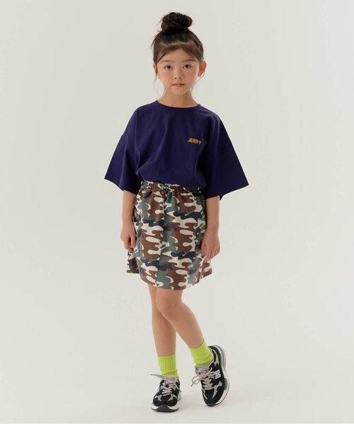 BREEZE(ブリーズ)の「【WEB限定】KUDOZ.B サイドポケットカットソースカート(スカート・キッズ・チャコール/カモフラージュ・100/120/140)」の13枚目の写真