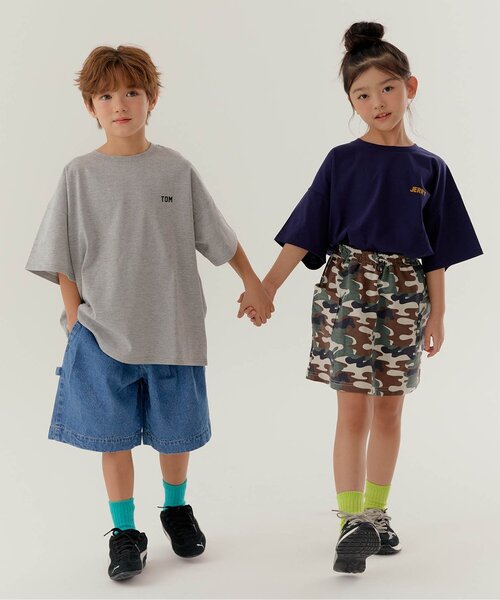 BREEZE(ブリーズ)の「【WEB限定】KUDOZ.B サイドポケットカットソースカート(スカート・キッズ・チャコール/カモフラージュ・100/120/140)」の10枚目の写真