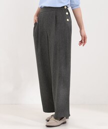 SHOO・LA・RUE | サイドボタンデニム風ワイドパンツ(その他パンツ)