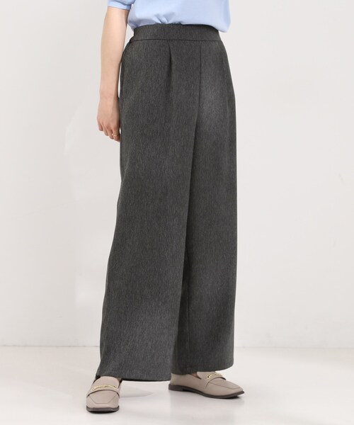 SHOO・LA・RUE（シューラルー）の「サイドボタンデニム風ワイドパンツ（その他パンツ・レディース・ブルー/ブラック/ベージュ/ネイビー・01/02/03/04）」の5枚目の写真