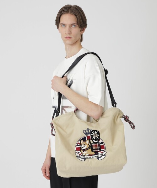 BLACK LABEL CRESTBRIDGE（ブラックレーベル・クレストブリッジ）の「【10th ANNIVERSARY】ブリティッシュエンブロイダリーマルチバッグ（トートバッグ・メンズ・ベージュ系その他3/ブラック・FREE）」の9枚目の写真