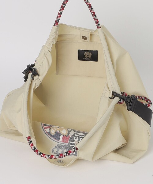 BLACK LABEL CRESTBRIDGE（ブラックレーベル・クレストブリッジ）の「【10th ANNIVERSARY】ブリティッシュエンブロイダリーマルチバッグ（トートバッグ・メンズ・ベージュ系その他3/ブラック・FREE）」の12枚目の写真