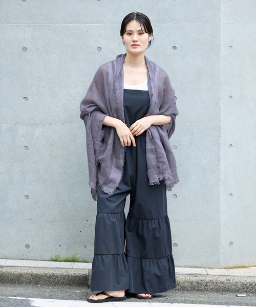 IENA（イエナ）の「NIMNIMDUAI/ニムニムデュアイ PLAIN GAUZE STOLE ストール（ストール/ショール・レディース・ブラウン/キャメル/ピンク/ベージュ/ブルー系その他/オレンジ・FREE）」の18枚目の写真